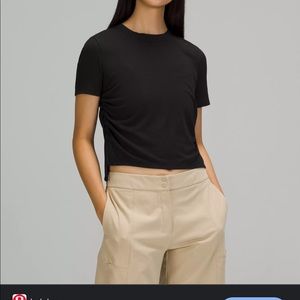 Side cinch ribbed shirt